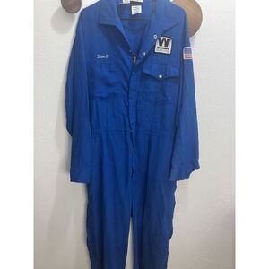 Vintage Workrite Coveralls Men's Size XL (40x31) Blue Long Sleeve USA HRC1